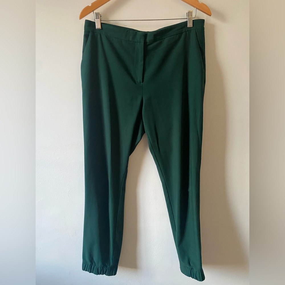 COS Dark Green Slim Fit Cigarette Trousers